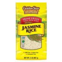 Golden Star Jasmine Rice Stand Up Bag, 2 Pound